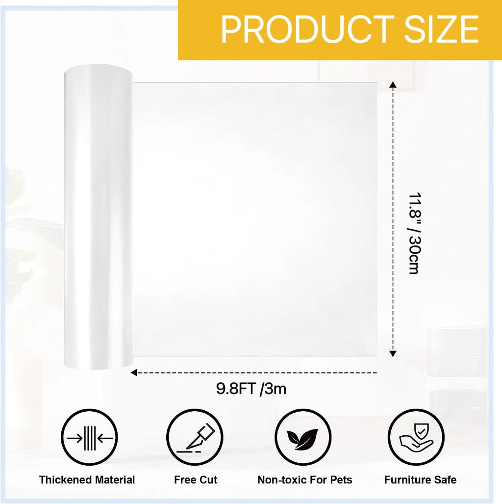 Transparentes Anti-Kratz Klebeband für Möbel – Selbstklebender Kratzschutz für Katzen | Unsichtbare Möbelprotektoren für Sofa, Stuhl & Wände
