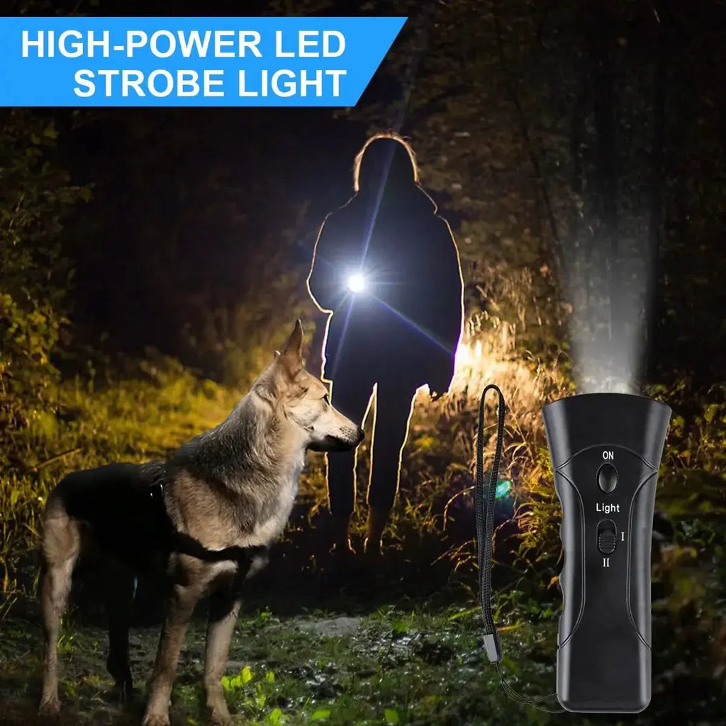 Ultraschall Hundeabwehr Gerät – LED & Laser Anti-Bell-Tool | Handliches Trainingsgerät gegen Bellen & zur Hundekontrolle PawPaw