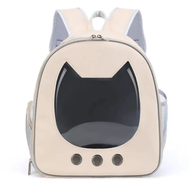 Transparenter Katzen-Rucksack – Tragetasche für Katzen & kleine Hunde | Atmungsaktive PU-Transporttasche für Reisen & Outdoor PawPaw