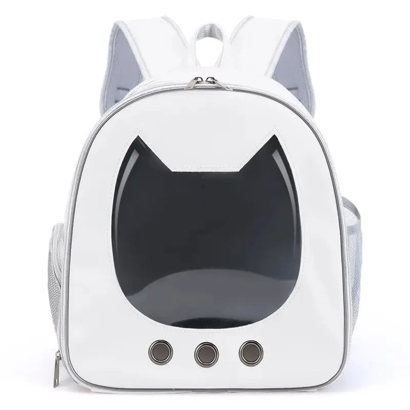 Transparenter Katzen-Rucksack – Tragetasche für Katzen & kleine Hunde | Atmungsaktive PU-Transporttasche für Reisen & Outdoor PawPaw