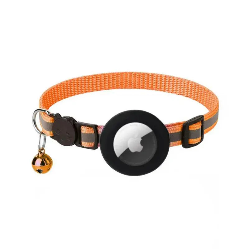 AirTag Halsband für Katzen – Reflektierendes Anti-Lost Halsband mit Schutzcase | Sicheres Tracker-Halsband für Katzen & Hunde PawPaw