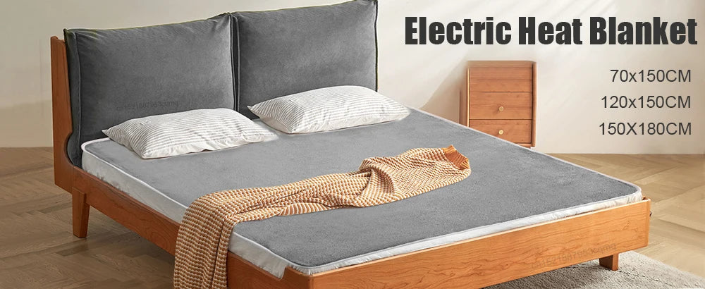 🔥 Electric Heating Blanket – Elektrische Heizmatte mit Thermostat | Unterbett-Heizdecke 220V EU-Stecker für Winter & kalte Nächte