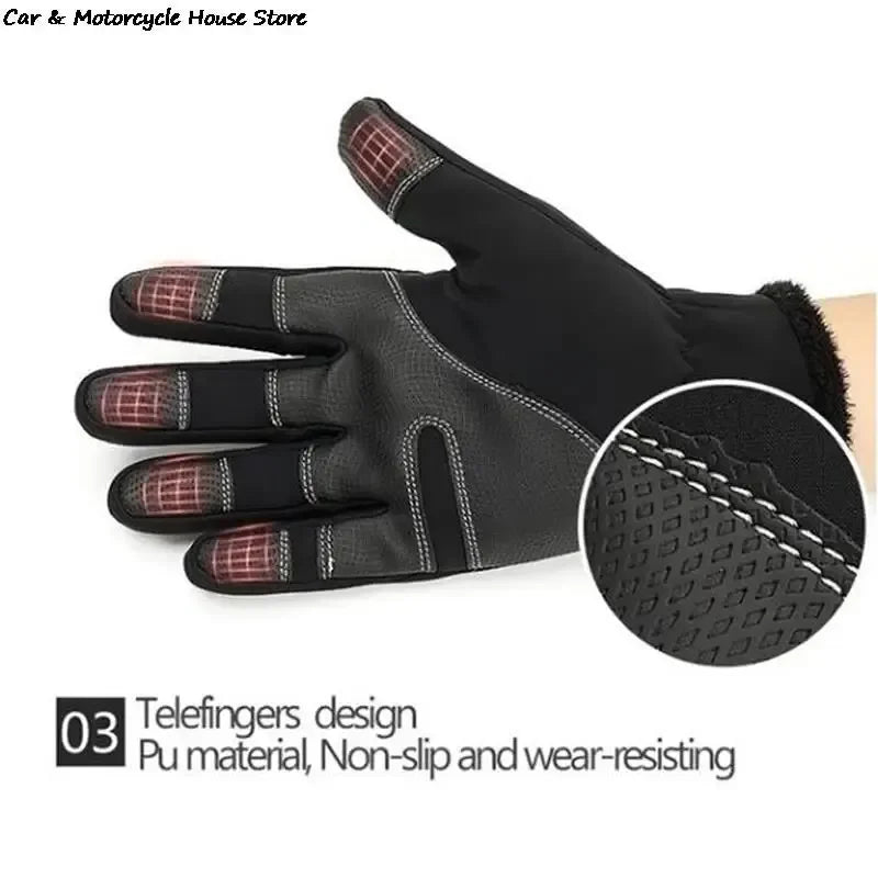 🧤 Waterproof Winter Thermal Gloves – Warme Touchscreen-Handschuhe | Winddicht, rutschfest & ideal für Schnee, Sport & Motorrad