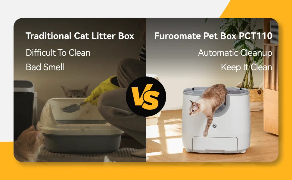 🐾 Self-Cleaning Cat Litter Box – Offene XXL Katzentoilette mit automatischer Reinigung & Sicherheits-Sensoren | Für Mehrkatzen-Haushalte