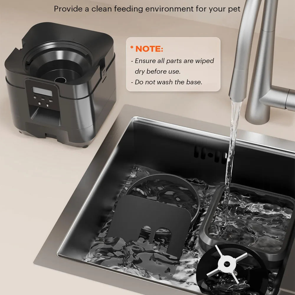 Smart Automatic Pet Feeder – Timer & Portionskontrolle | Automatischer Katzen- & Hundefutterspender | Slow-Feeding Bowl & 2.4G WiFi/Buttons-Modell