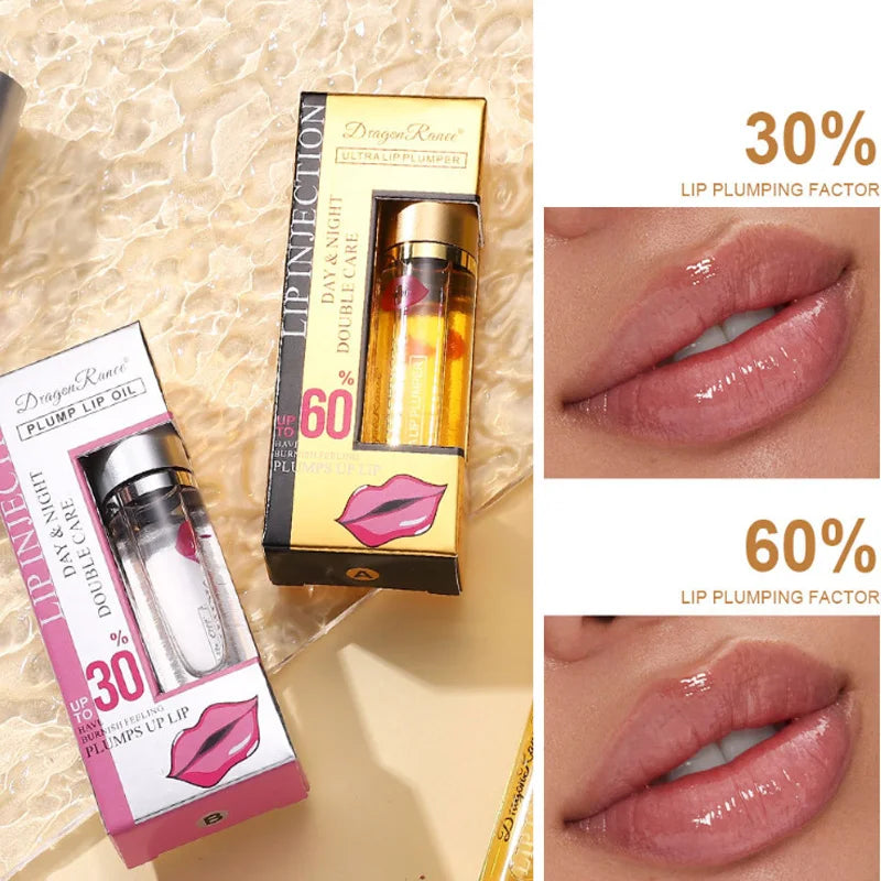 💋 Volumizing Lip Plumper Serum – Sofort-Aufpolsterndes Lipgloss für volle Lippen | Feuchtigkeit, Glanz & Reduzierung feiner Linien