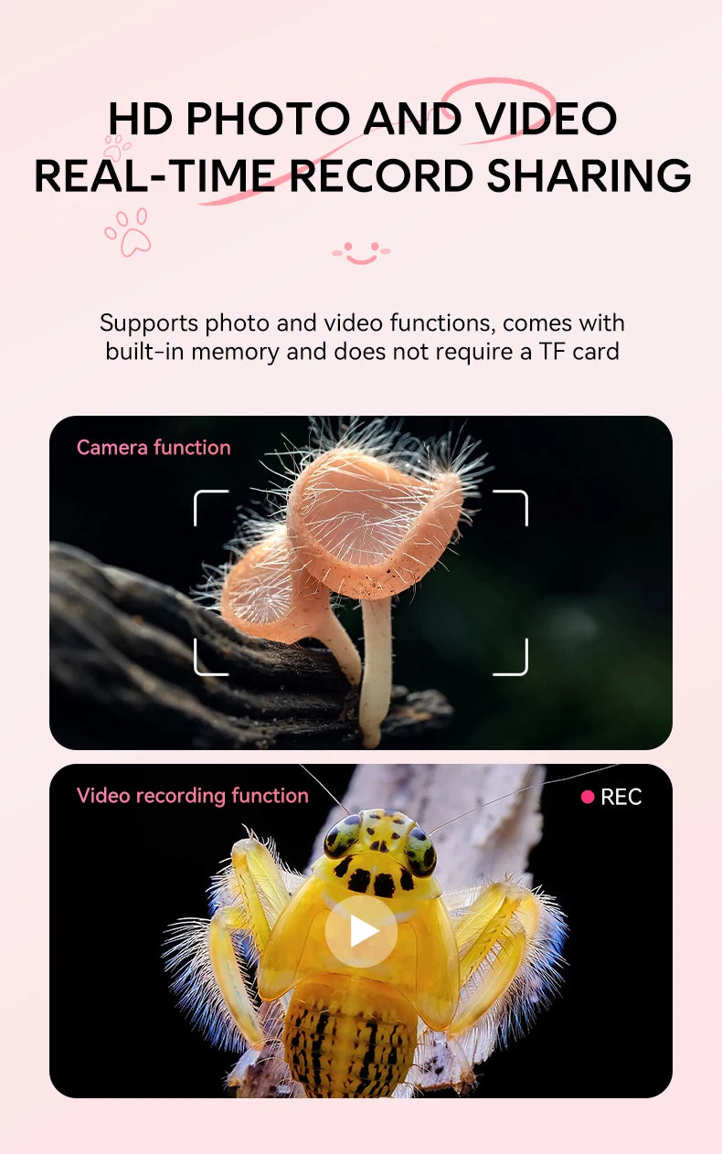 🔬 Mini Kids Optical Microscope – 500X Kinder-Mikroskop mit Foto- & Video-Funktion | Wissenschaft & Lernspielzeug für kleine Entdecker