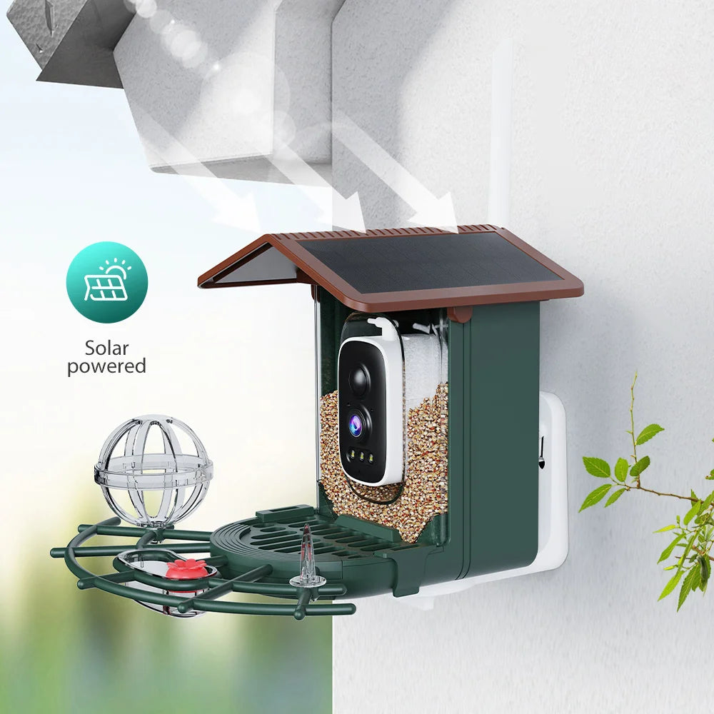 🦜 Solar Bird Feeder Camera – 4MP 2K HD Vogelhaus-Kamera mit WiFi, Nachtsicht & Bewegungserkennung | Solar Betrieben für Birdwatching