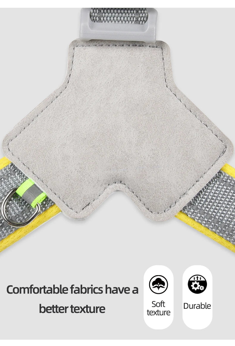 🐾 Reflective No-Pull Dog Harness – Bequemer Brustgurt für kleine & mittelgroße Hunde | Sicheres, rutschfestes Geschirr für Pug, Chihuahua & Co.