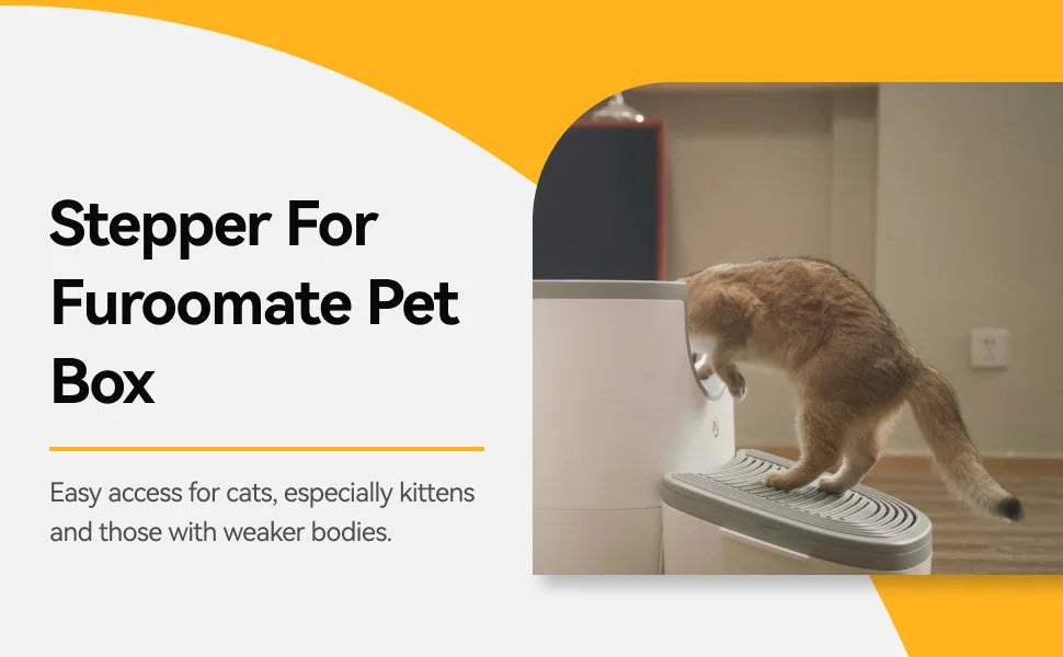 🐾 3-in-1 Cat Litter Stepper – Anti-Streu Trittbrett für Katzentoiletten | Rutschfeste Rampe + Streufänger + Ablagefach