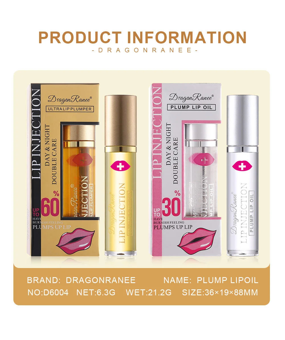 💋 Volumizing Lip Plumper Serum – Sofort-Aufpolsterndes Lipgloss für volle Lippen | Feuchtigkeit, Glanz & Reduzierung feiner Linien