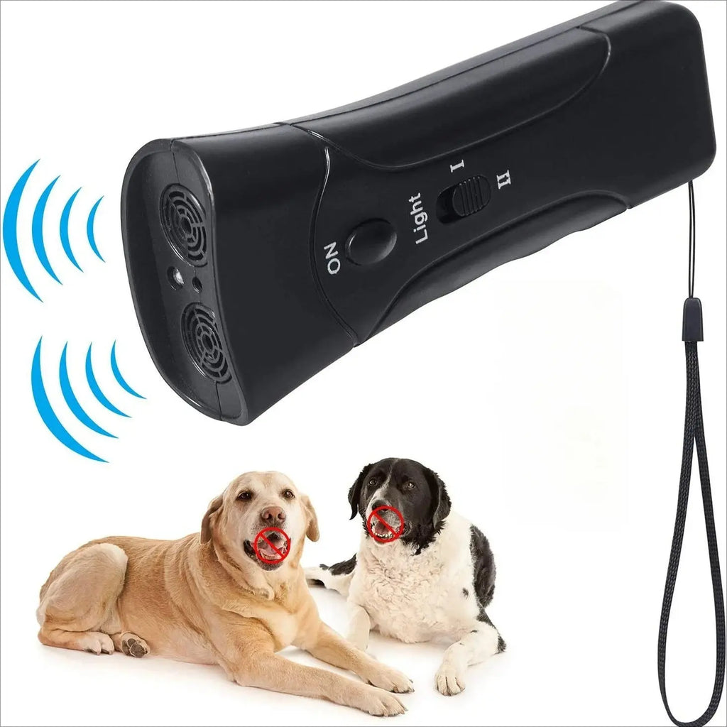 Ultraschall Hundeabwehr Gerät – LED & Laser Anti-Bell-Tool | Handliches Trainingsgerät gegen Bellen & zur Hundekontrolle PawPaw