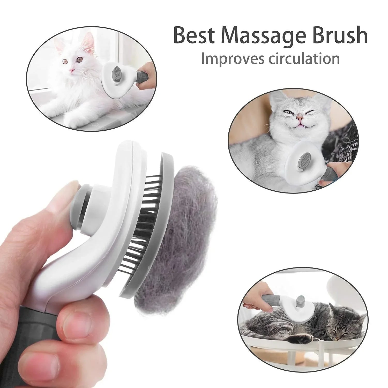 🐾 Self-Cleaning Pet Grooming Brush – Selbstreinigende Fellbürste für Hunde & Katzen | Sanfter Haarentfernungs-Kamm für alle Felltypen