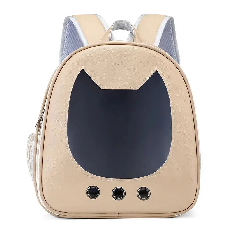 Transparenter Katzen-Rucksack – Tragetasche für Katzen & kleine Hunde | Atmungsaktive PU-Transporttasche für Reisen & Outdoor PawPaw