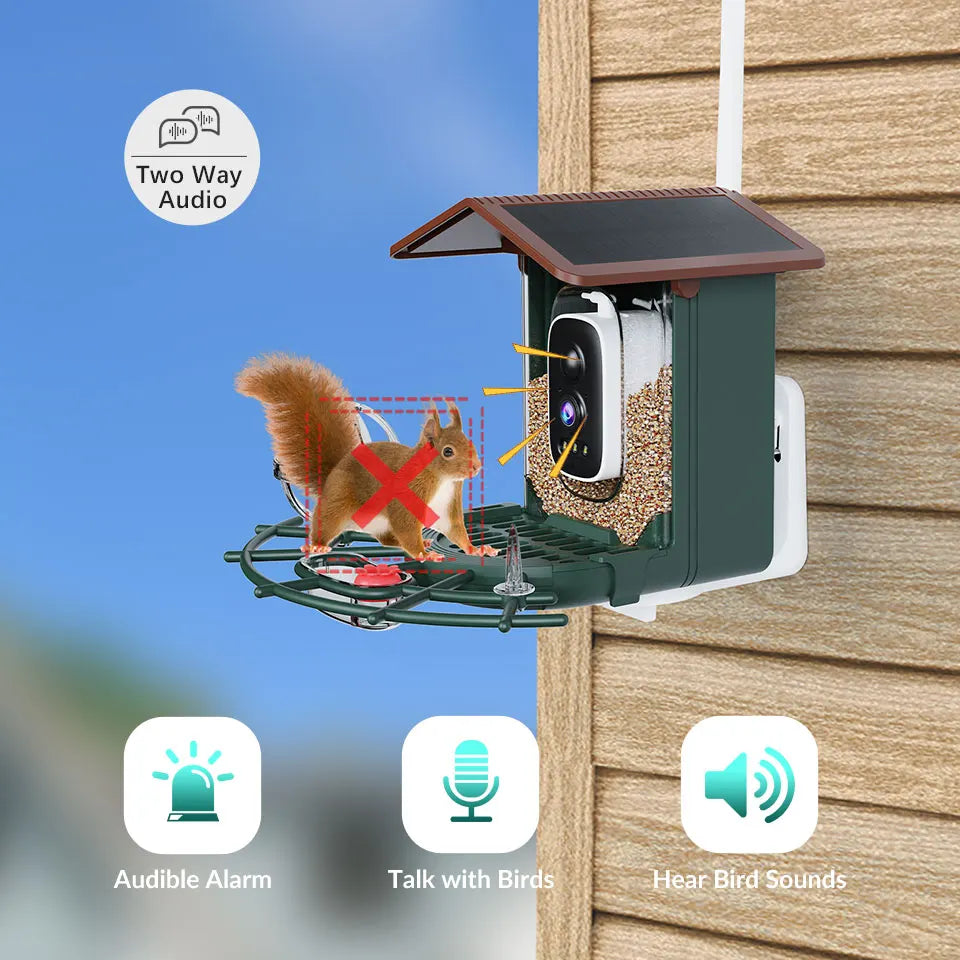🦜 Solar Bird Feeder Camera – 4MP 2K HD Vogelhaus-Kamera mit WiFi, Nachtsicht & Bewegungserkennung | Solar Betrieben für Birdwatching