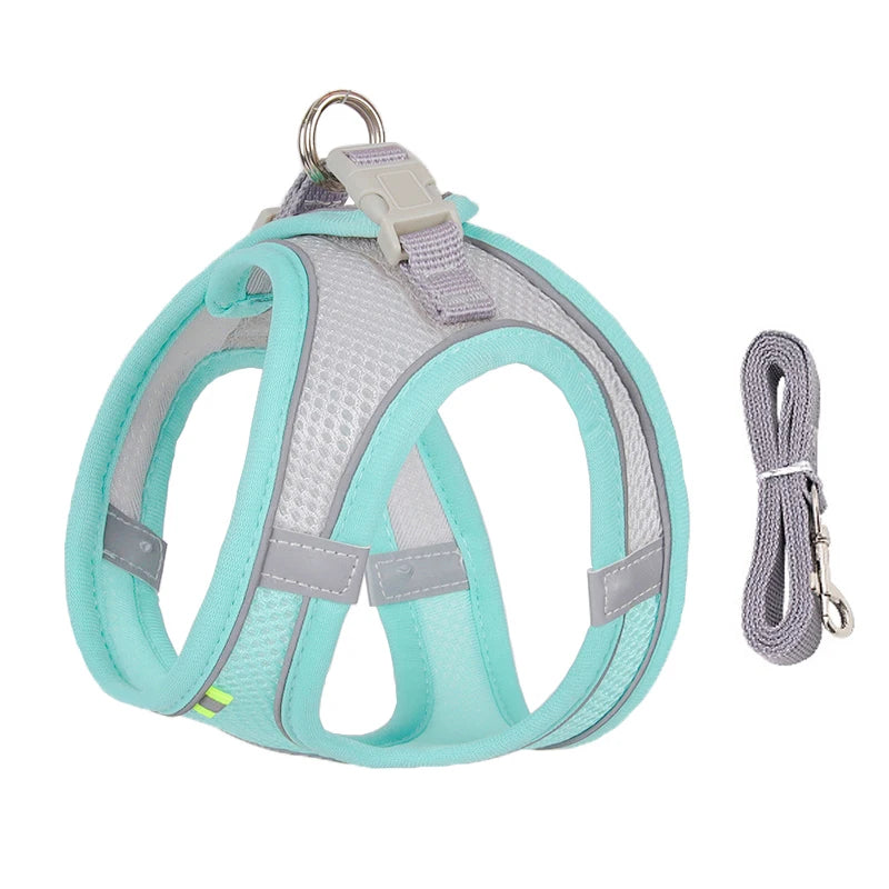 🐾 Reflective No-Pull Dog Harness – Bequemer Brustgurt für kleine & mittelgroße Hunde | Sicheres, rutschfestes Geschirr für Pug, Chihuahua & Co.