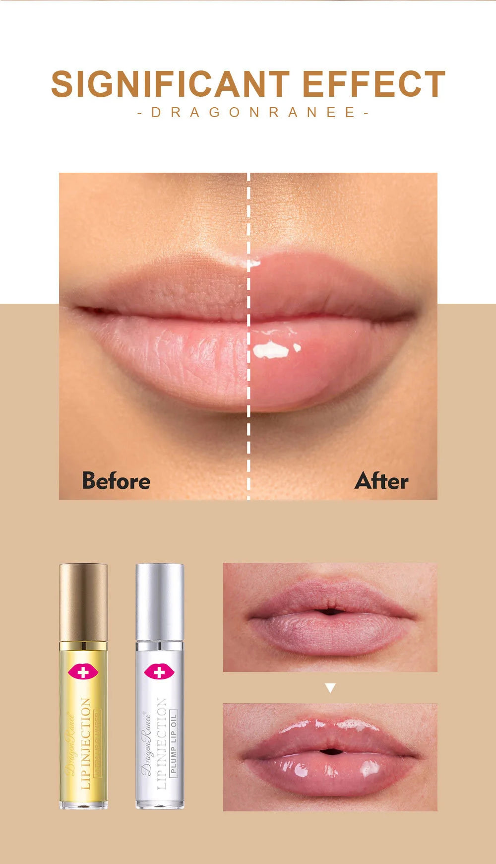 💋 Volumizing Lip Plumper Serum – Sofort-Aufpolsterndes Lipgloss für volle Lippen | Feuchtigkeit, Glanz & Reduzierung feiner Linien
