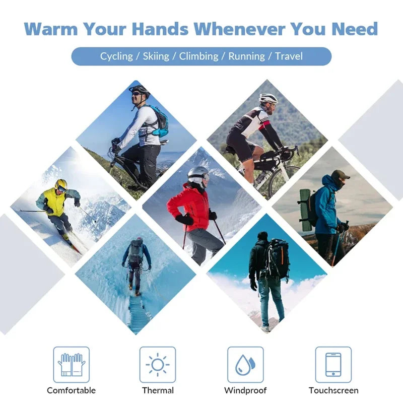 🧤 Waterproof Winter Thermal Gloves – Warme Touchscreen-Handschuhe | Winddicht, rutschfest & ideal für Schnee, Sport & Motorrad