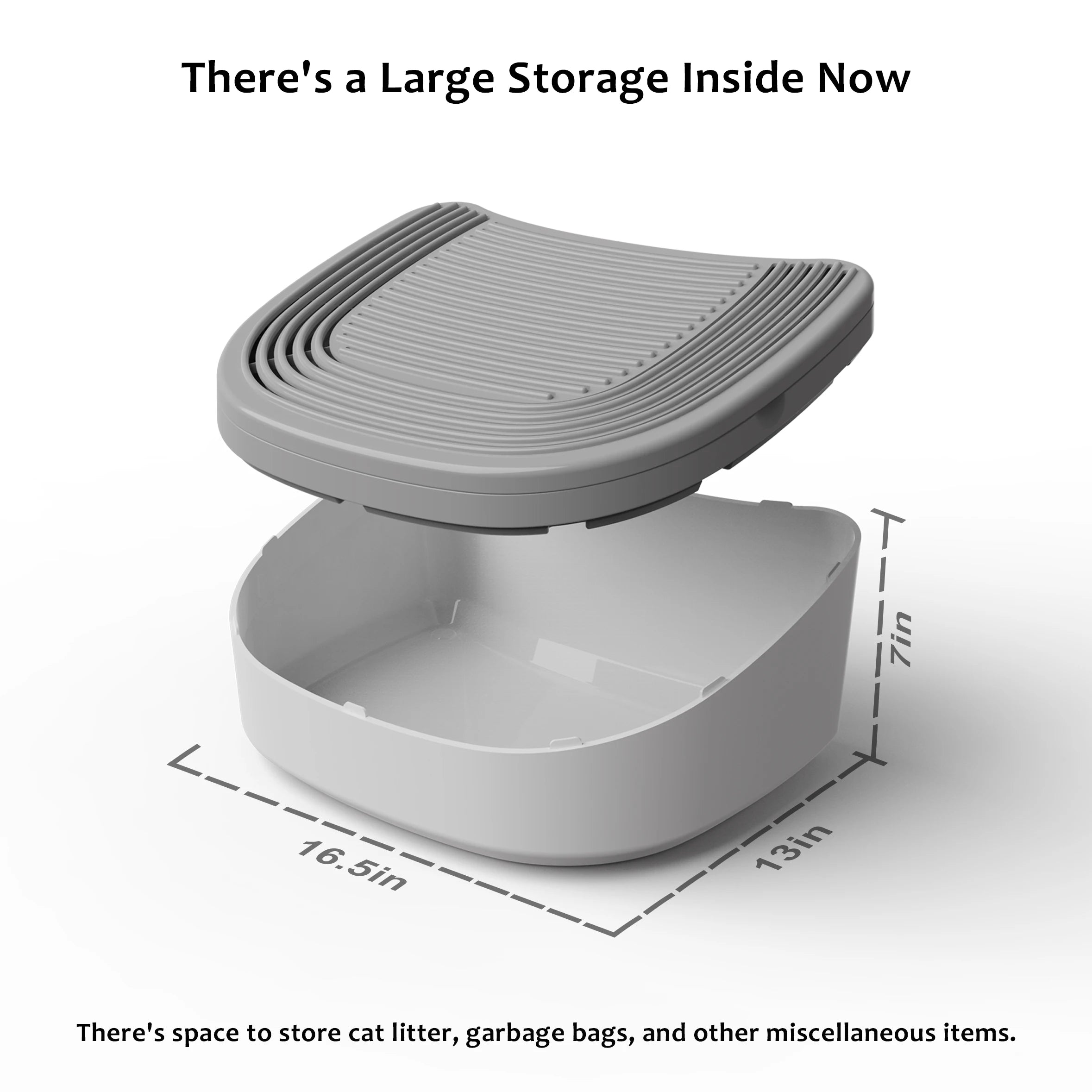 🐾 3-in-1 Cat Litter Stepper – Anti-Streu Trittbrett für Katzentoiletten | Rutschfeste Rampe + Streufänger + Ablagefach