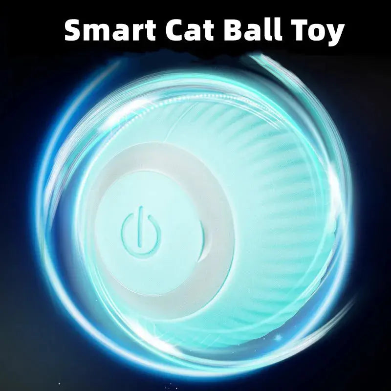 Elektrischer Katzenball – Automatisch rollendes Smart-Spielzeug | Interaktiver selbstbewegender Ball für Katzen & Kitten | Training & Indoor-Beschäftigung PawPaw