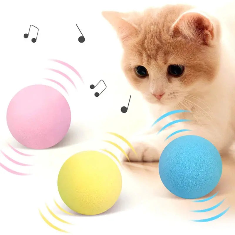 Interaktiver Katzenball mit Sound & Katzenminze – Elektrisches Plüsch-Spielzeug für Katzen | Smart Pet Toy für Kitten & Erwachsene Katzen PawPaw