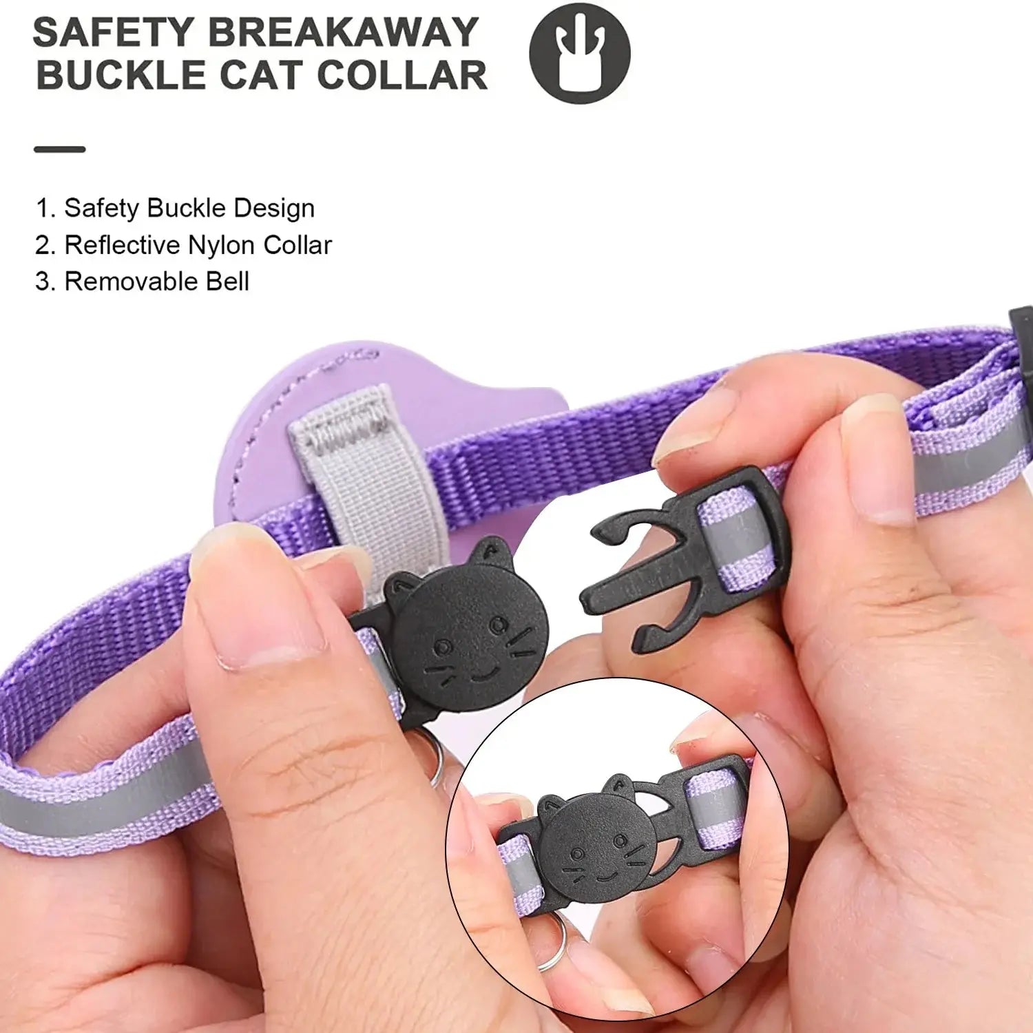 AirTag Halsband für Katzen – Reflektierendes Anti-Lost Halsband mit Schutzcase | Sicheres Tracker-Halsband für Katzen & Hunde PawPaw