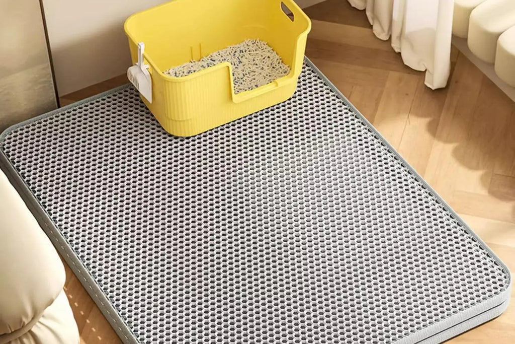 🐾 Extra Large Cat Litter Mat – XXL Katzenstreumatte | 2-lagig, wasserdicht, rutschfest & waschbar – Anti-Streu Bodenmatte für Katzentoiletten