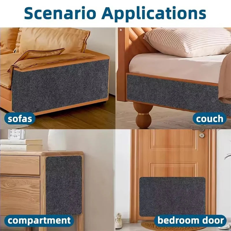 Self-Adhesive Cat Scratch Mat – Zuschneidbarer Sofa-Schutz aus Teppich | 7 Farben, Trimmbar, Möbel-Schutz & Kratzunterlage für Katzen